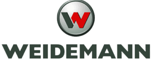 Logo de Weidemann, avec la lettre « W » stylisée en rouge et gris dans un cercle gris. Sous le cercle, le nom « WEIDEMANN » est écrit en lettres majuscules foncées et en gras. Le fond est blanc.